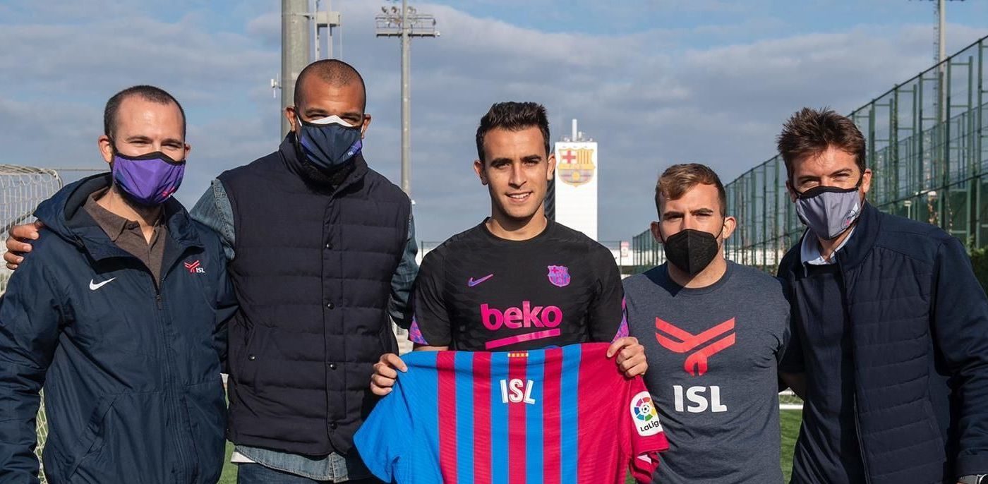 Eric García visited ISL at the  Barcelona Soccer Experience training session!