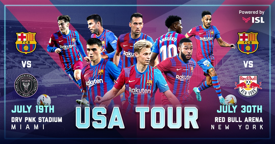Barça relies on ISL to play two games against MLS teams on their tour of the United States.